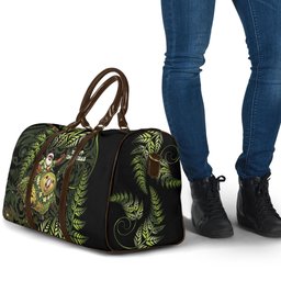 New Zealand Christmas Travel Bag Santa Riding Kakapo Bird Silver Fern