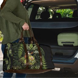 New Zealand Christmas Travel Bag Santa Riding Kakapo Bird Silver Fern