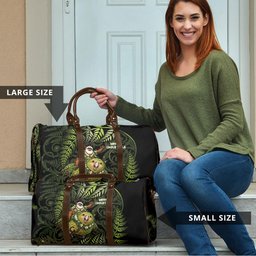 New Zealand Christmas Travel Bag Santa Riding Kakapo Bird Silver Fern