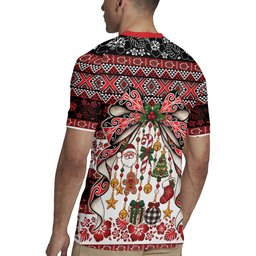New Zealand Kowhaiwhai Taniko Christmas Bow Rugby Jersey Meri Kirihimete