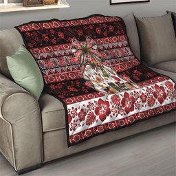 New Zealand Kowhaiwhai Taniko Christmas Bow Quilt Meri Kirihimete