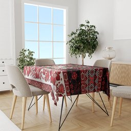 New Zealand Kowhaiwhai Taniko Christmas Bow Tablecloth Meri Kirihimete