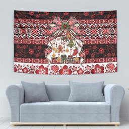 New Zealand Kowhaiwhai Taniko Christmas Bow Tapestry Meri Kirihimete