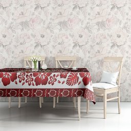 New Zealand Kowhaiwhai Taniko Christmas Bow Tablecloth Meri Kirihimete