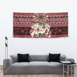 New Zealand Kowhaiwhai Taniko Christmas Bow Tapestry Meri Kirihimete