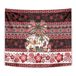 New Zealand Kowhaiwhai Taniko Christmas Bow Tapestry Meri Kirihimete