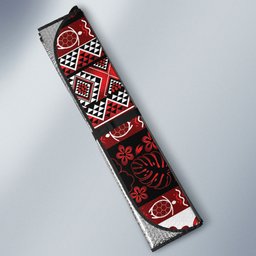 New Zealand Kowhaiwhai Taniko Christmas Bow Auto Sun Shade Meri Kirihimete