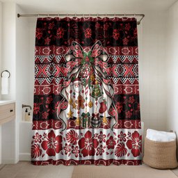 New Zealand Kowhaiwhai Taniko Christmas Bow Bathroom Set Meri Kirihimete