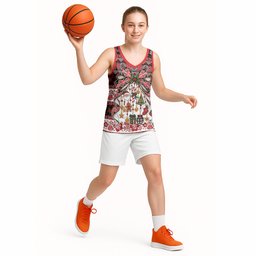 New Zealand Kowhaiwhai Taniko Christmas Bow Basketball Jersey Meri Kirihimete