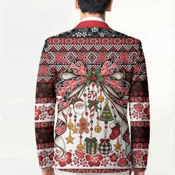 New Zealand Kowhaiwhai Taniko Christmas Bow Blazer Meri Kirihimete