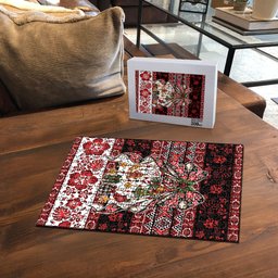New Zealand Kowhaiwhai Taniko Christmas Bow Puzzle Meri Kirihimete