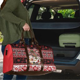New Zealand Kowhaiwhai Taniko Christmas Bow Travel Bag Meri Kirihimete