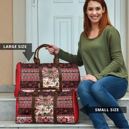 New Zealand Kowhaiwhai Taniko Christmas Bow Travel Bag Meri Kirihimete