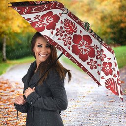 New Zealand Kowhaiwhai Taniko Christmas Bow Umbrella Meri Kirihimete