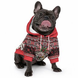 New Zealand Kowhaiwhai Taniko Christmas Bow Pet Hoodie Meri Kirihimete