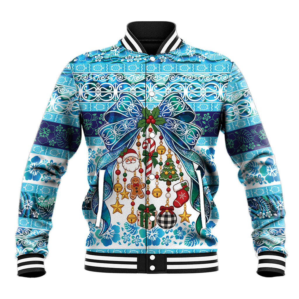 New Zealand Kowhai Ngutukaka Christmas Bow Baseball Jacket Meri Kirihimete