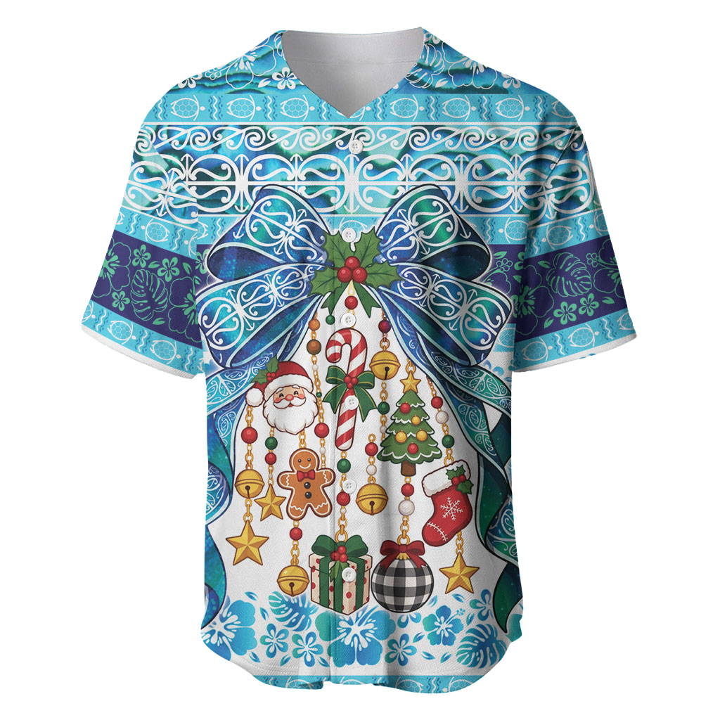 New Zealand Kowhai Ngutukaka Christmas Bow Baseball Jersey Meri Kirihimete