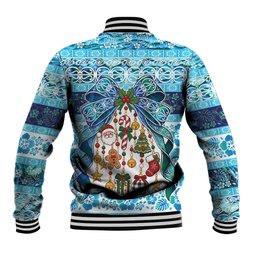 New Zealand Kowhai Ngutukaka Christmas Bow Baseball Jacket Meri Kirihimete
