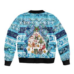 New Zealand Kowhai Ngutukaka Christmas Bow Bomber Jacket Meri Kirihimete