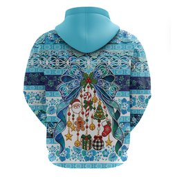 New Zealand Kowhai Ngutukaka Christmas Bow Hoodie Meri Kirihimete