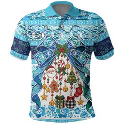 New Zealand Kowhai Ngutukaka Christmas Bow Polo Shirt Meri Kirihimete