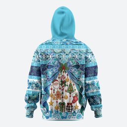 New Zealand Kowhai Ngutukaka Christmas Bow Zip Hoodie Meri Kirihimete