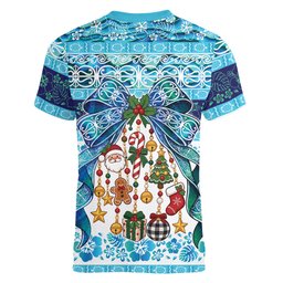 New Zealand Kowhai Ngutukaka Christmas Bow Women V-Neck T-Shirt Meri Kirihimete