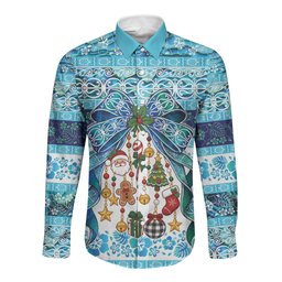 New Zealand Kowhai Ngutukaka Christmas Bow Long Sleeve Button Shirt Meri Kirihimete