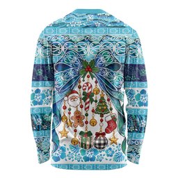 New Zealand Kowhai Ngutukaka Christmas Bow Long Sleeve Shirt Meri Kirihimete