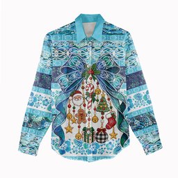 New Zealand Kowhai Ngutukaka Christmas Bow Women Casual Shirt Meri Kirihimete