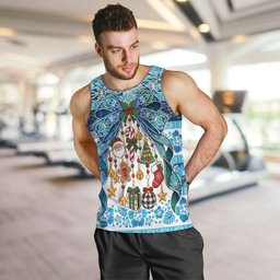 New Zealand Kowhai Ngutukaka Christmas Bow Men Tank Top Meri Kirihimete