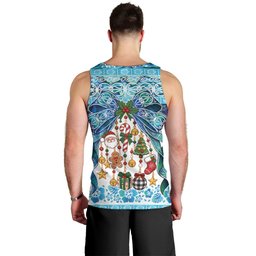 New Zealand Kowhai Ngutukaka Christmas Bow Men Tank Top Meri Kirihimete