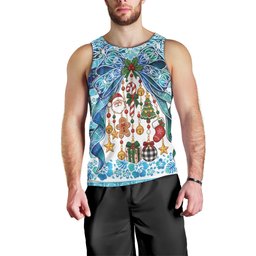 New Zealand Kowhai Ngutukaka Christmas Bow Men Tank Top Meri Kirihimete
