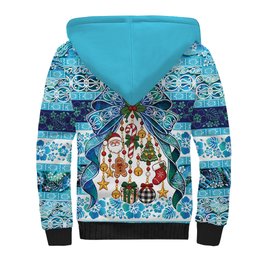New Zealand Kowhai Ngutukaka Christmas Bow Sherpa Hoodie Meri Kirihimete