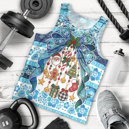 New Zealand Kowhai Ngutukaka Christmas Bow Men Tank Top Meri Kirihimete