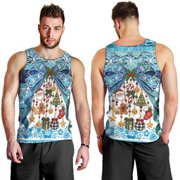 New Zealand Kowhai Ngutukaka Christmas Bow Men Tank Top Meri Kirihimete