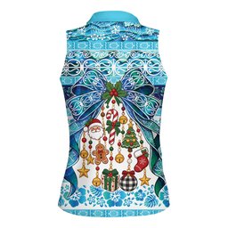 New Zealand Kowhai Ngutukaka Christmas Bow Women Sleeveless Polo Shirt Meri Kirihimete