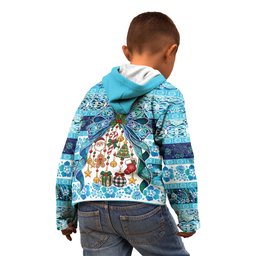 New Zealand Kowhai Ngutukaka Christmas Bow Kid Hoodie Meri Kirihimete