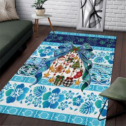 New Zealand Kowhai Ngutukaka Christmas Bow Area Rug Meri Kirihimete