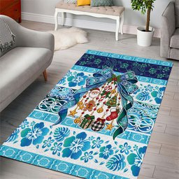 New Zealand Kowhai Ngutukaka Christmas Bow Area Rug Meri Kirihimete