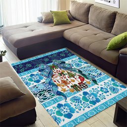 New Zealand Kowhai Ngutukaka Christmas Bow Area Rug Meri Kirihimete