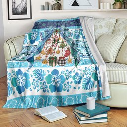 New Zealand Kowhai Ngutukaka Christmas Bow Blanket Meri Kirihimete
