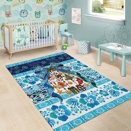 New Zealand Kowhai Ngutukaka Christmas Bow Area Rug Meri Kirihimete