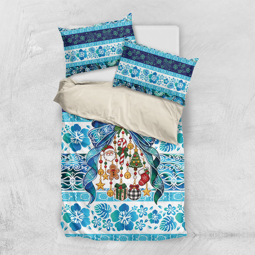 New Zealand Kowhai Ngutukaka Christmas Bow Bedding Set Meri Kirihimete