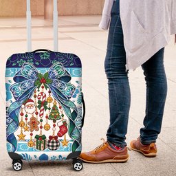 New Zealand Kowhai Ngutukaka Christmas Bow Luggage Cover Meri Kirihimete