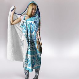 New Zealand Kowhai Ngutukaka Christmas Bow Hooded Blanket Meri Kirihimete