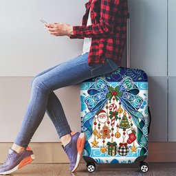 New Zealand Kowhai Ngutukaka Christmas Bow Luggage Cover Meri Kirihimete