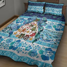 New Zealand Kowhai Ngutukaka Christmas Bow Quilt Bed Set Meri Kirihimete