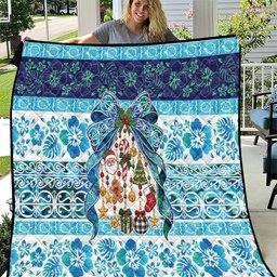New Zealand Kowhai Ngutukaka Christmas Bow Quilt Meri Kirihimete