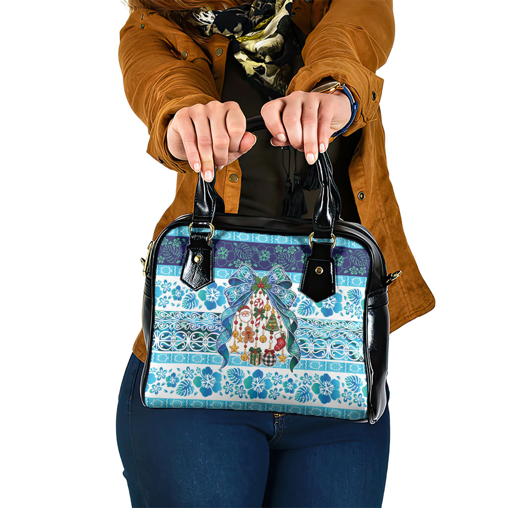 New Zealand Kowhai Ngutukaka Christmas Bow Shoulder Handbag Meri Kirihimete